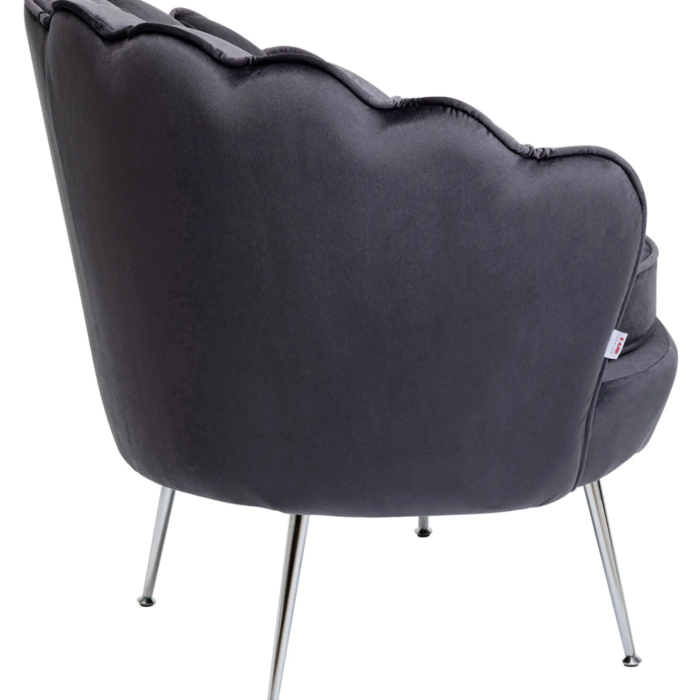 KARE Design Fauteuil Water Lily Chrome Gris