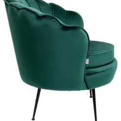 KARE Design Fauteuil Water Lily Noir Vert Fonce