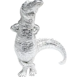 KARE Design Figurine Déco Alligator Argente 39Cm