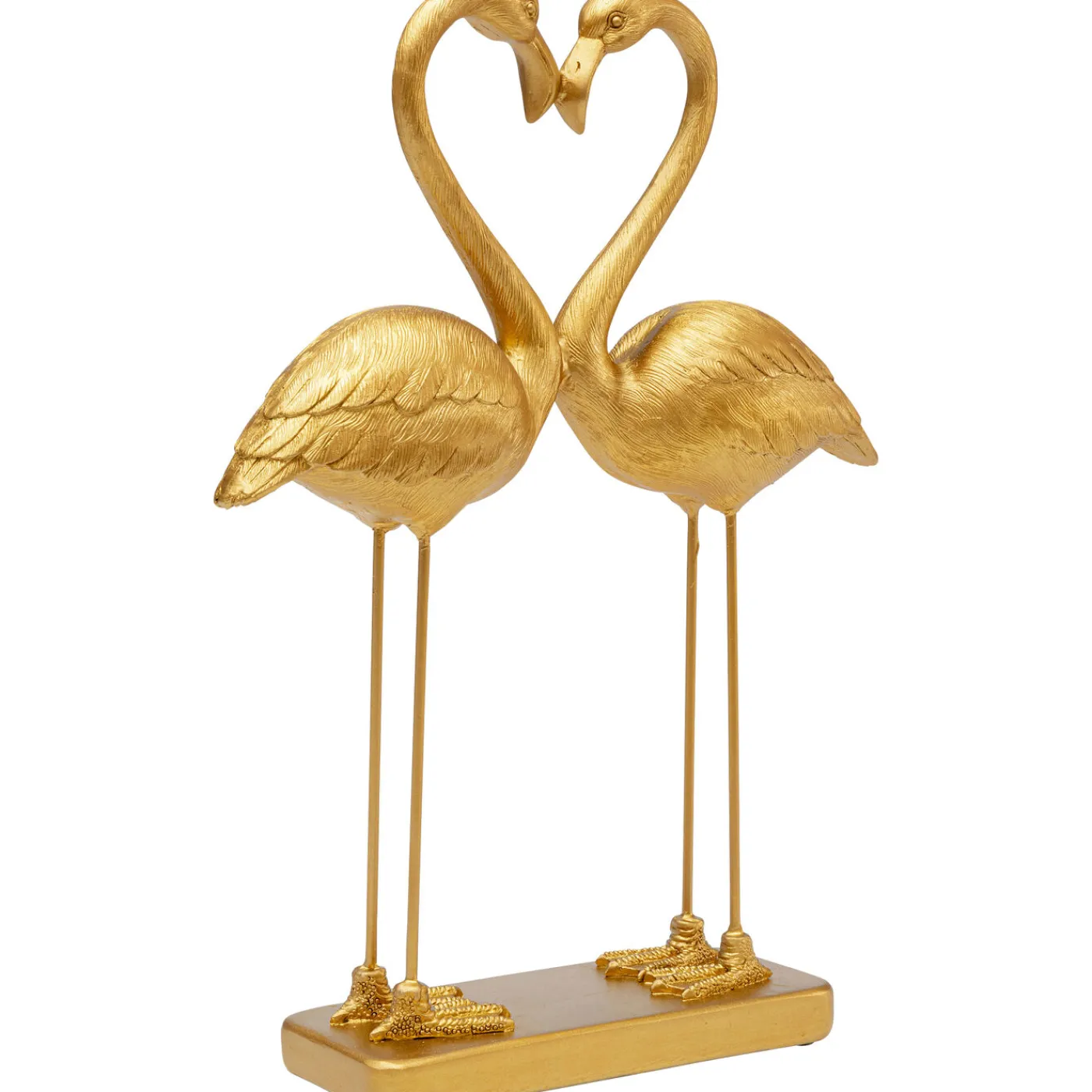 KARE Design Figurine Déco Flamingo Love Dore 39Cm
