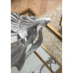 KARE Design Figurine Décorative Betta Fish Argente Petit