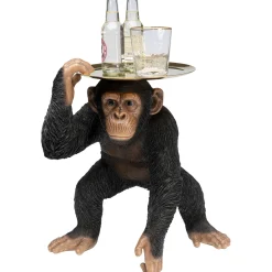 KARE Design Figurine Décorative Butler Playing Chimp Noir 52Cm