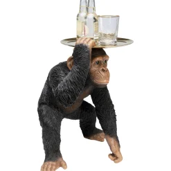 KARE Design Figurine Décorative Butler Playing Chimp Noir 52Cm