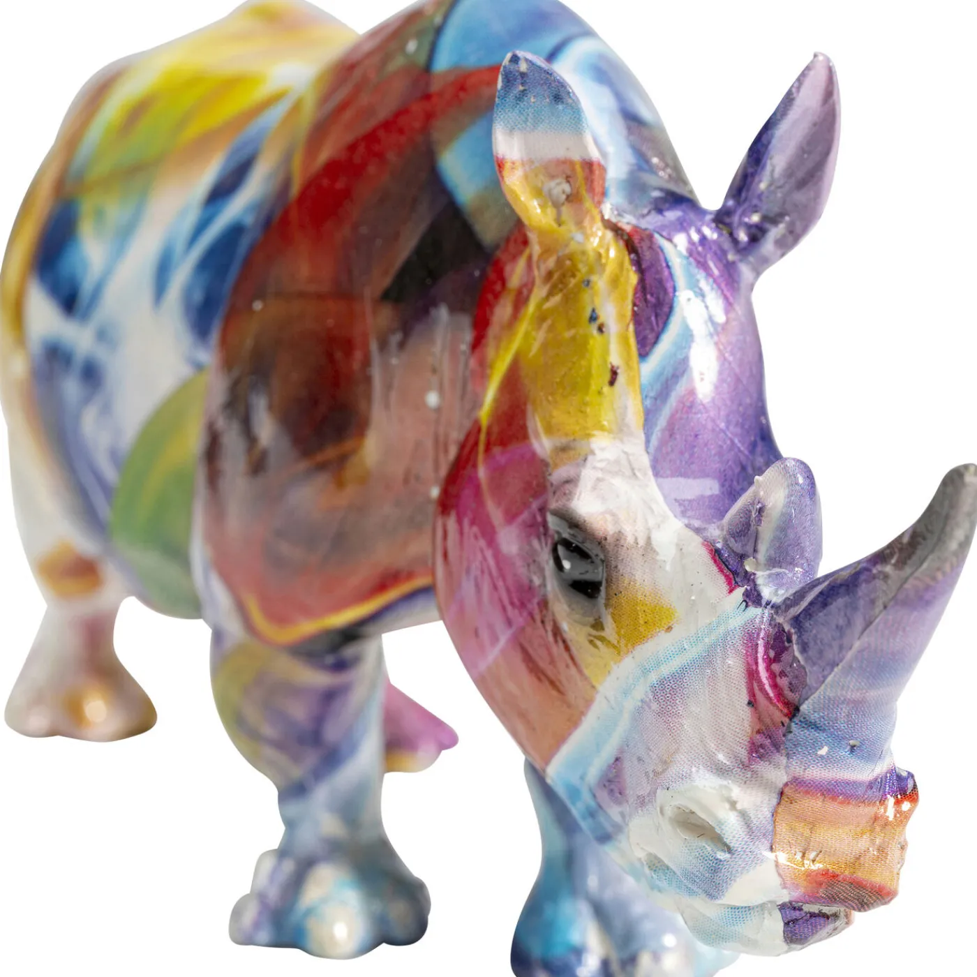 KARE Design Figurine Décorative Colored Rhino 17Cm