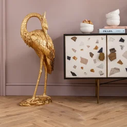 KARE Design Figurine Décorative Crane Dore