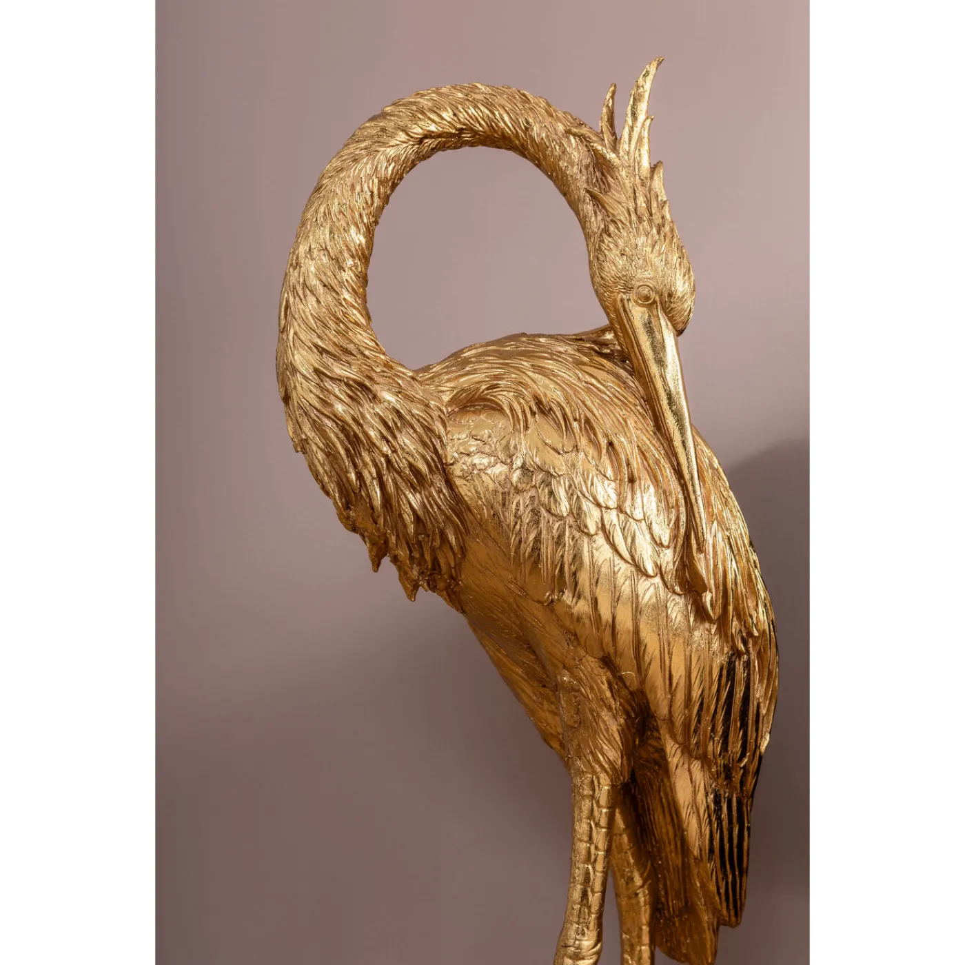 KARE Design Figurine Décorative Crane Dore