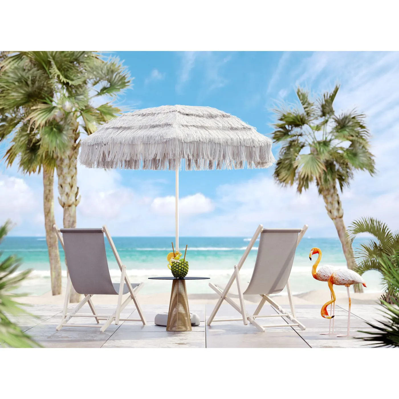 KARE Design Figurine Décorative Flamingo Road 75Cm