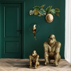 KARE Design Figurine Décorative Gorilla Dore 80Cm