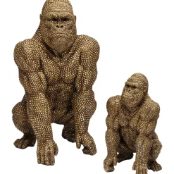 KARE Design Figurine Décorative Gorilla Dore 80Cm