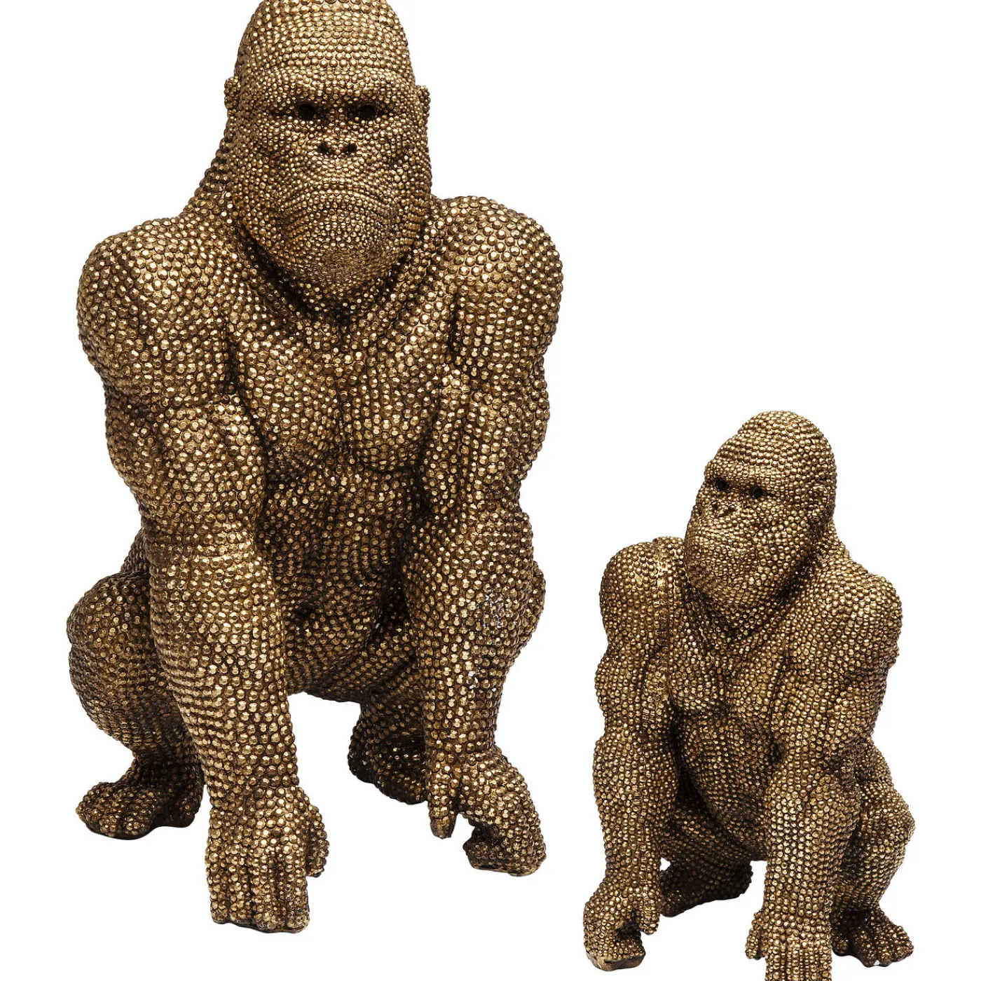 KARE Design Figurine Décorative Gorilla Dore 80Cm