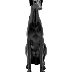 KARE Design Figurine Décorative Greyhound Bruno Noir Mat 80Cm