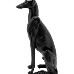 KARE Design Figurine Décorative Greyhound Bruno Noir Mat 80Cm