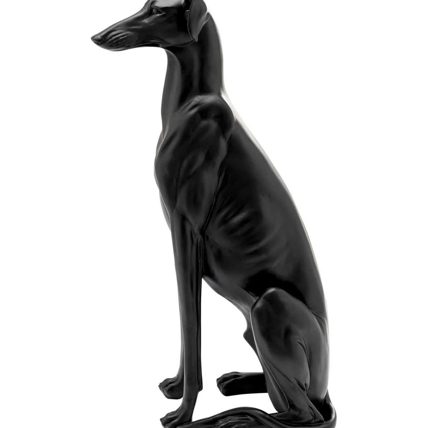 KARE Design Figurine Décorative Greyhound Bruno Noir Mat 80Cm