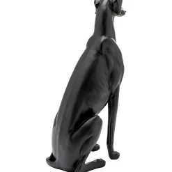 KARE Design Figurine Décorative Greyhound Bruno Noir Mat 80Cm
