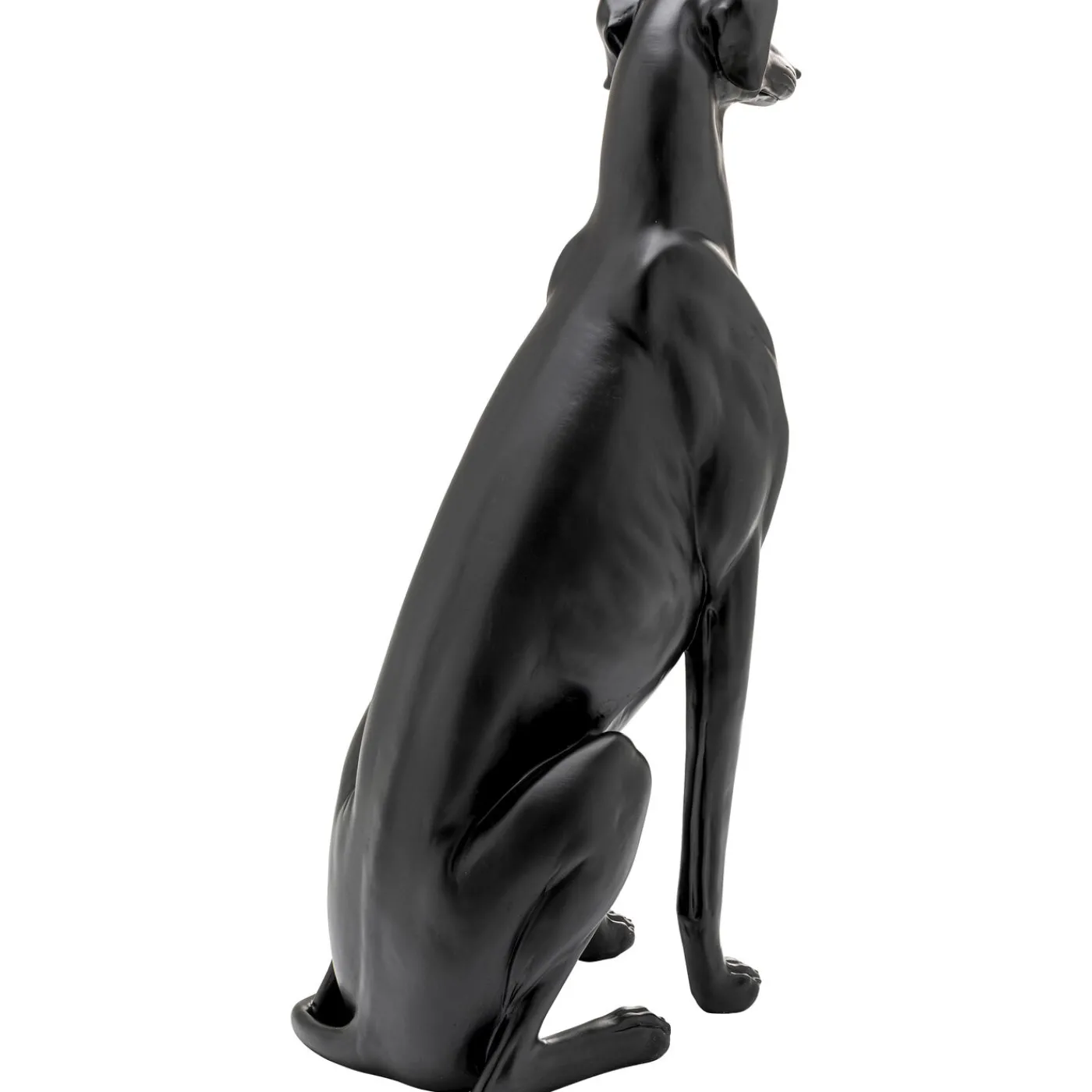 KARE Design Figurine Décorative Greyhound Bruno Noir Mat 80Cm