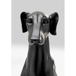 KARE Design Figurine Décorative Greyhound Bruno Noir Mat 80Cm