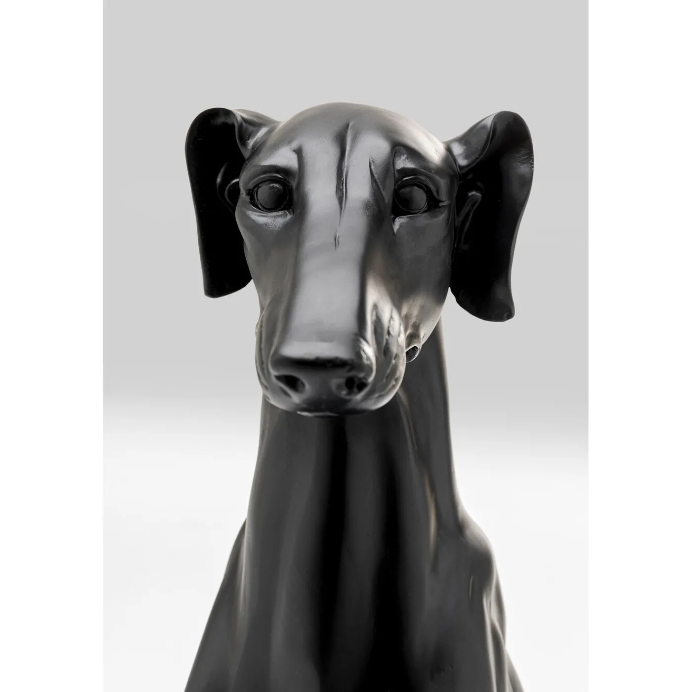 KARE Design Figurine Décorative Greyhound Bruno Noir Mat 80Cm