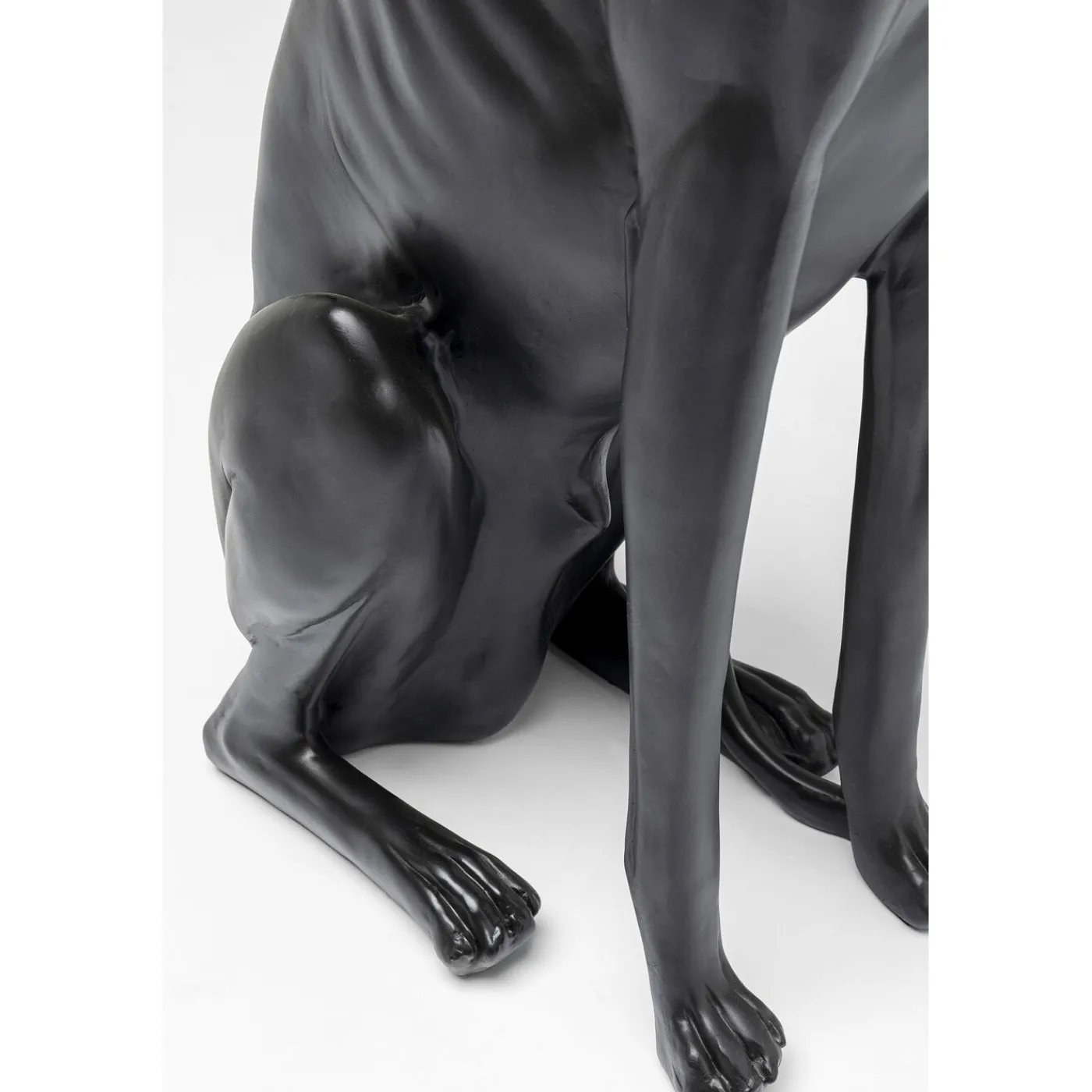 KARE Design Figurine Décorative Greyhound Bruno Noir Mat 80Cm