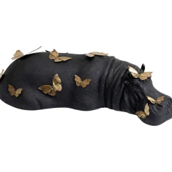 KARE Design Figurine Décorative Hippo Butterflies 35Cm