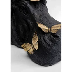 KARE Design Figurine Décorative Hippo Butterflies 35Cm