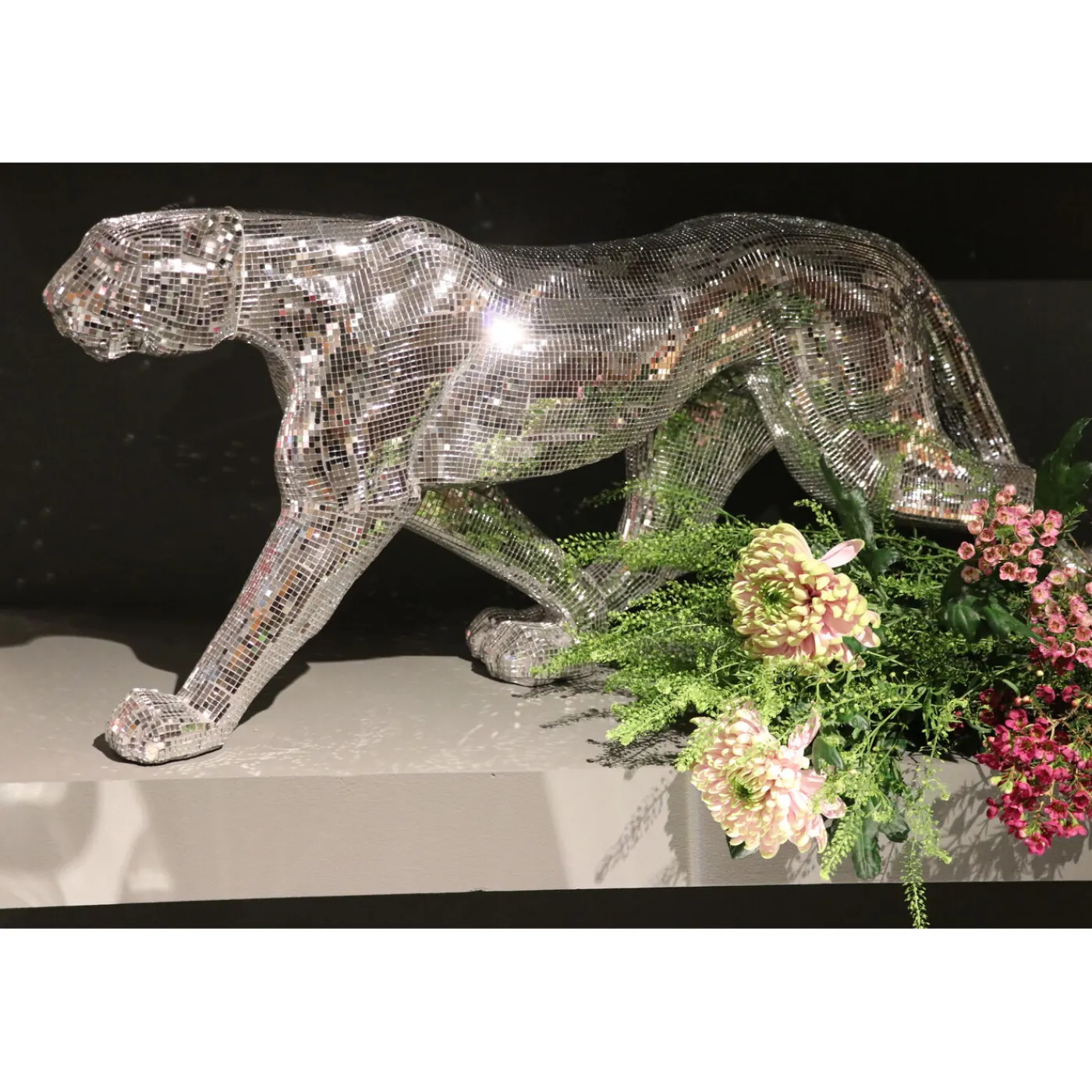 KARE Design Figurine Décorative Leopard Mosaic 95Cm