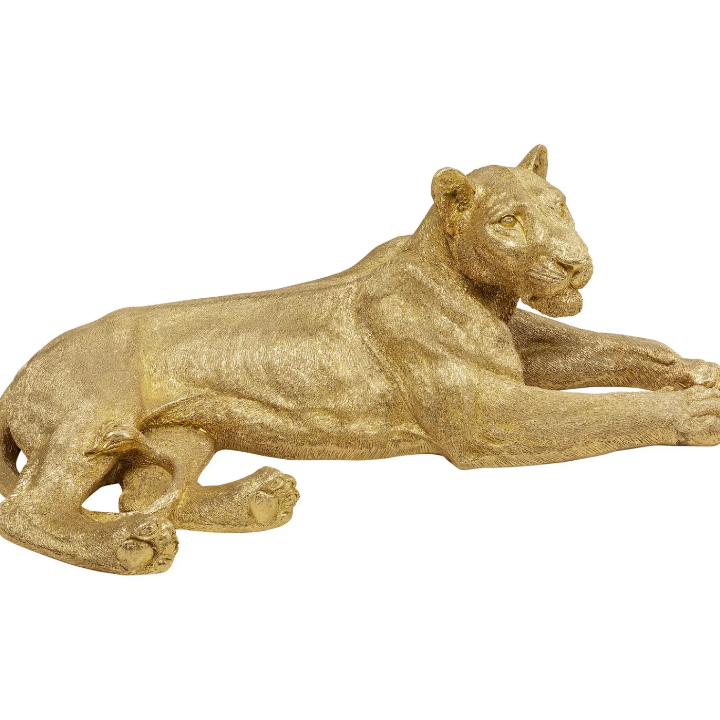 KARE Design Figurine Décorative Lion Dore 113Cm