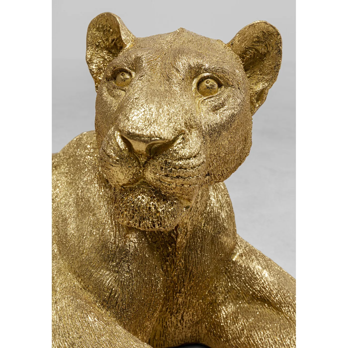 KARE Design Figurine Décorative Lion Dore 113Cm