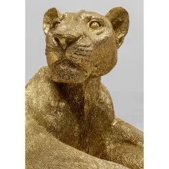 KARE Design Figurine Décorative Lion Dore 113Cm