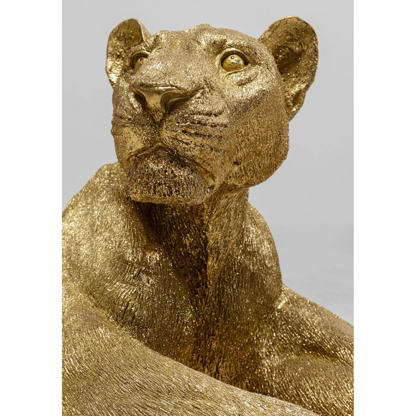 KARE Design Figurine Décorative Lion Dore 113Cm