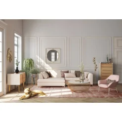 KARE Design Figurine Décorative Lion Dore 113Cm