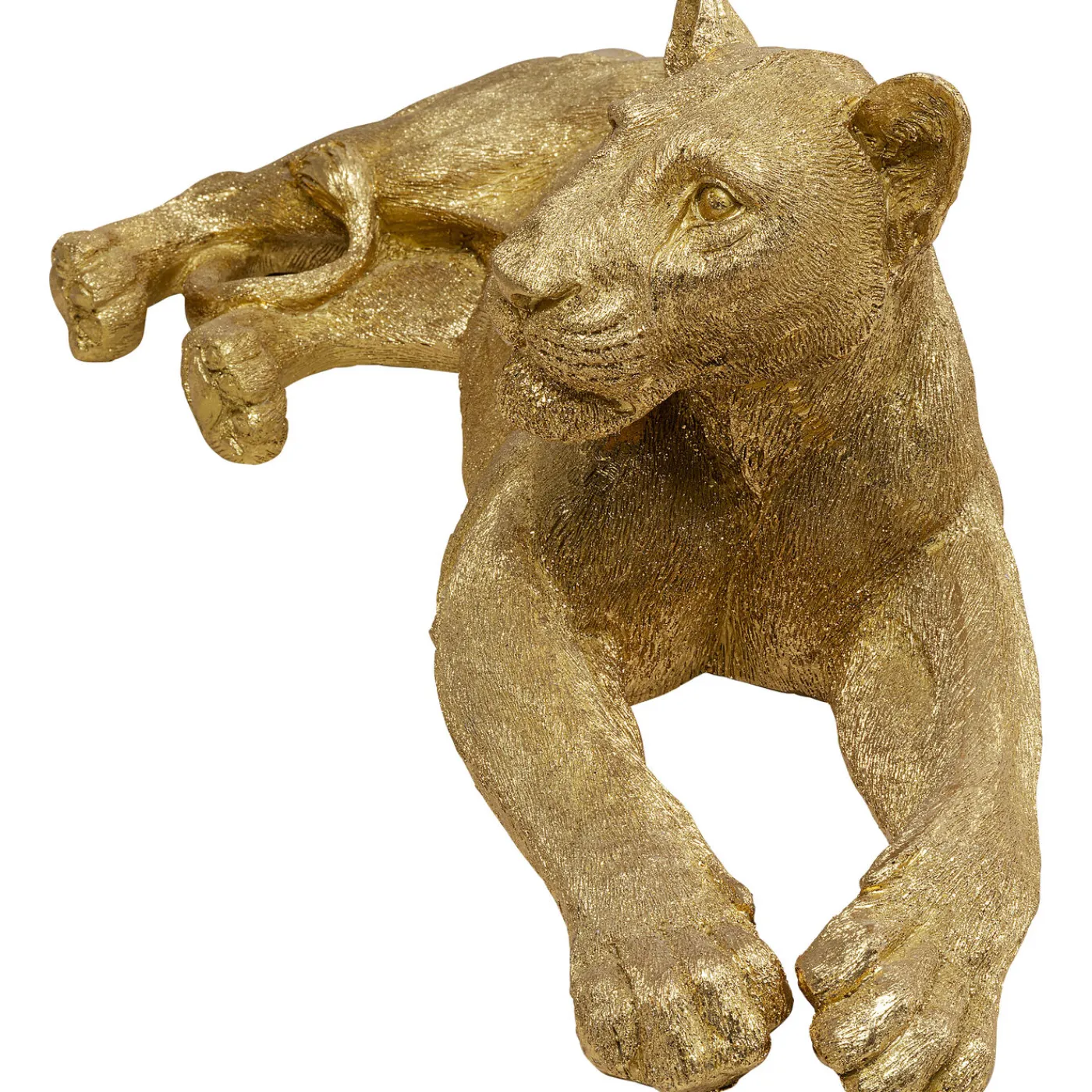 KARE Design Figurine Décorative Lion Dore 113Cm