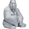 KARE Design Figurine Décorative Monkey Gorilla Side Xl Argente