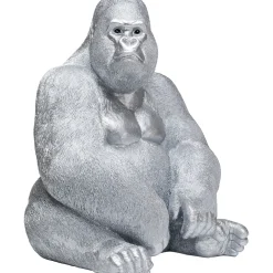 KARE Design Figurine Décorative Monkey Gorilla Side Xl Argente