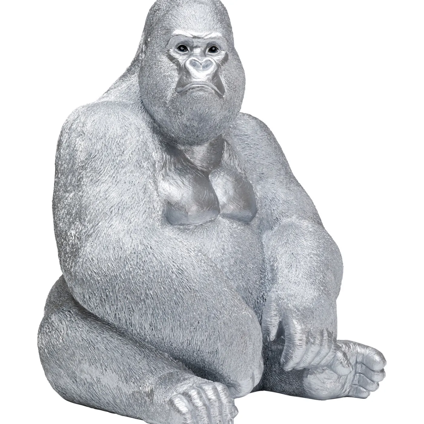 KARE Design Figurine Décorative Monkey Gorilla Side Xl Argente