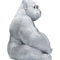 KARE Design Figurine Décorative Monkey Gorilla Side Xl Argente