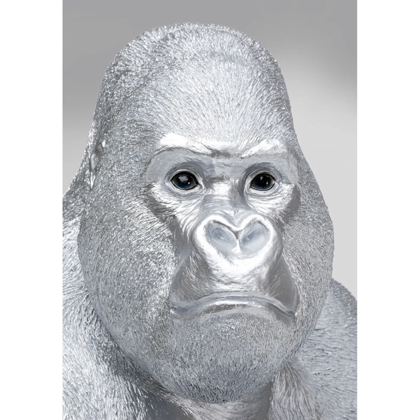 KARE Design Figurine Décorative Monkey Gorilla Side Xl Argente