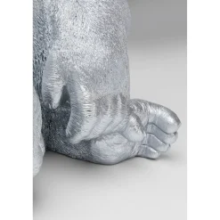 KARE Design Figurine Décorative Monkey Gorilla Side Xl Argente