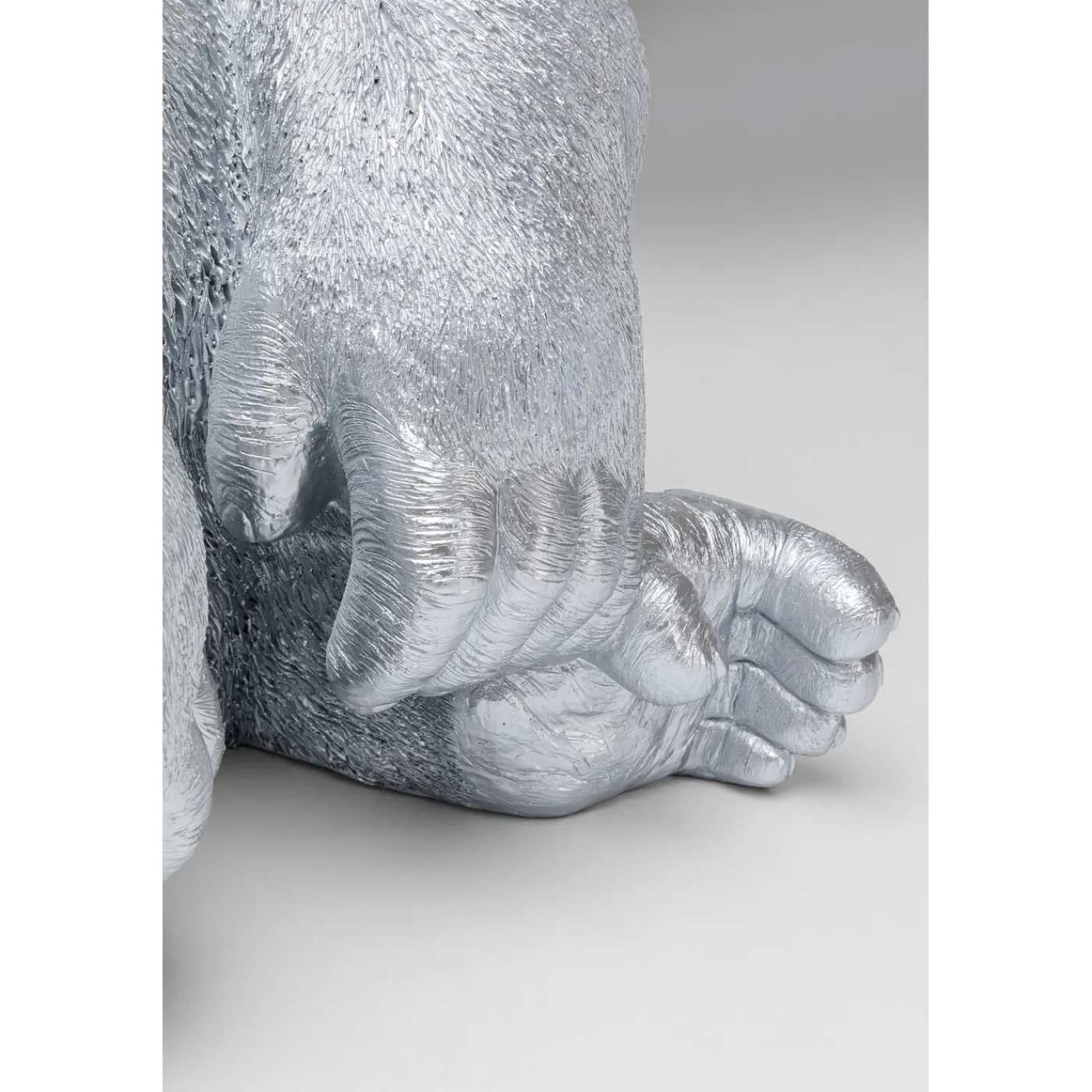 KARE Design Figurine Décorative Monkey Gorilla Side Xl Argente