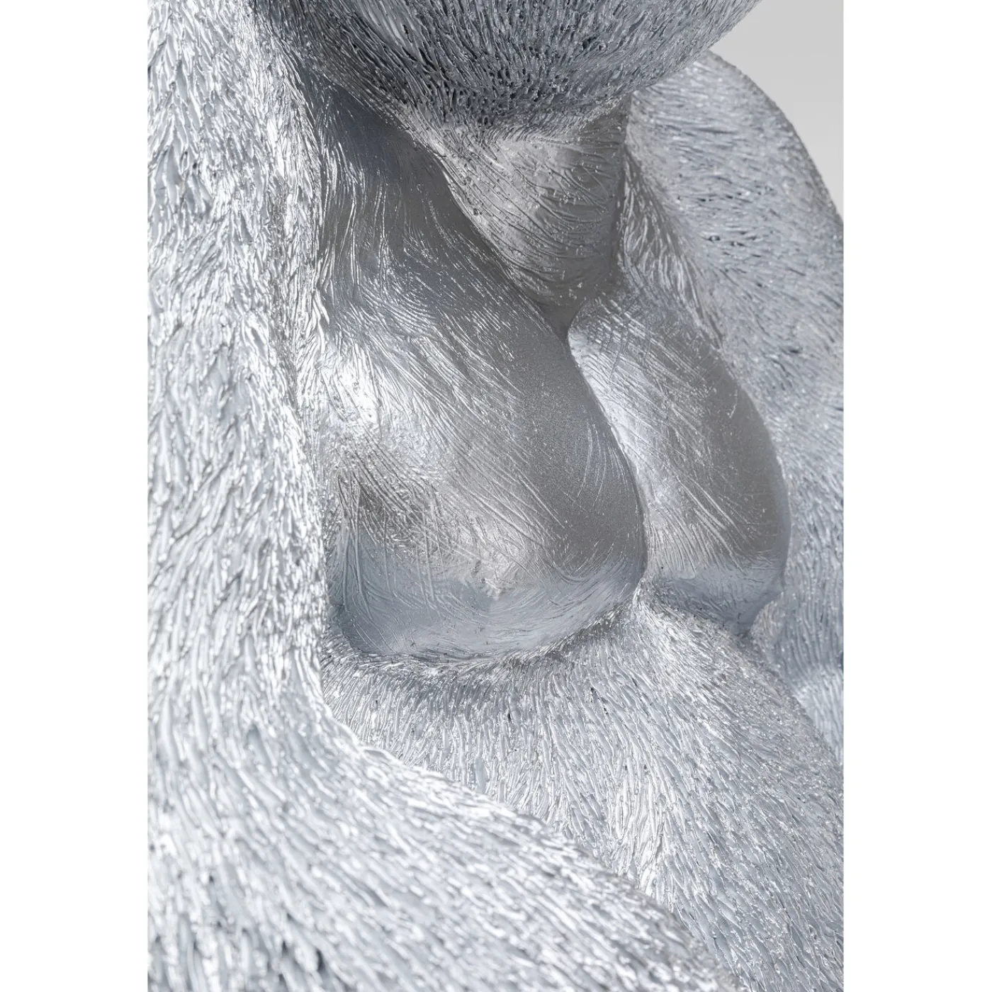 KARE Design Figurine Décorative Monkey Gorilla Side Xl Argente
