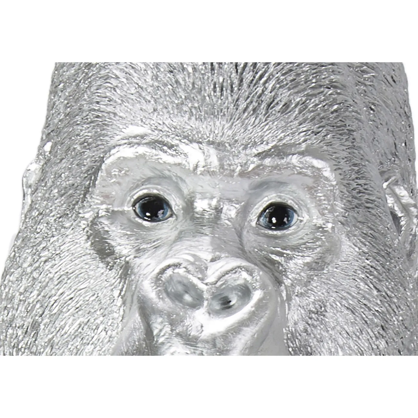 KARE Design Figurine Décorative Monkey Gorilla Side Xl Argente