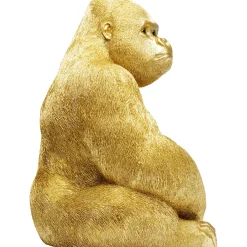 KARE Design Figurine Décorative Monkey Gorilla Side Dore 76Cm
