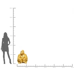 KARE Design Figurine Décorative Monkey Gorilla Side Dore 76Cm