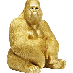 KARE Design Figurine Décorative Monkey Gorilla Side Dore 76Cm