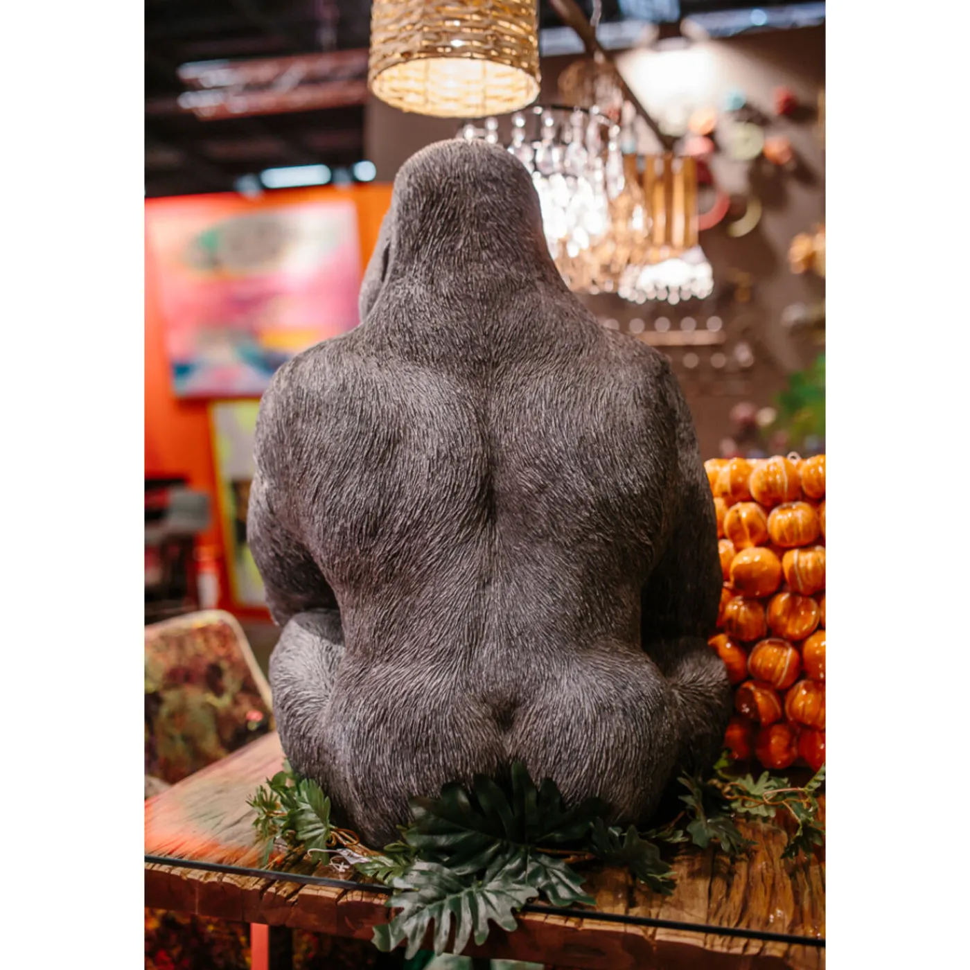 KARE Design Figurine Décorative Monkey Gorilla Side Noir76Cm