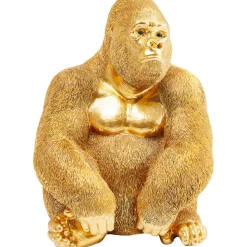 KARE Design Figurine Décorative Monkey Gorilla Side Dore 39Cm
