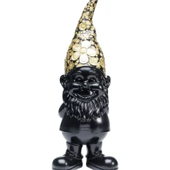 KARE Design Figurine Décorative Nain Standing Noir-Dore 60