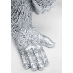 KARE Design Figurine Décorative Playing Ape Argente 50Cm