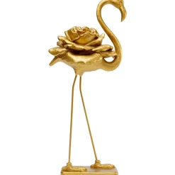 KARE Design Figurine Décorative Rose Flamingo Dore 63Cm