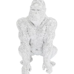 KARE Design Figurine Décorative Shiny Gorilla Argente 80Cm
