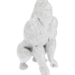 KARE Design Figurine Décorative Shiny Gorilla Argente 80Cm